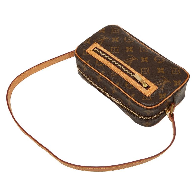 Louis Vuitton Monogram Pochette Cité One Shoulder Bag M51183 Brown PVC Leather
