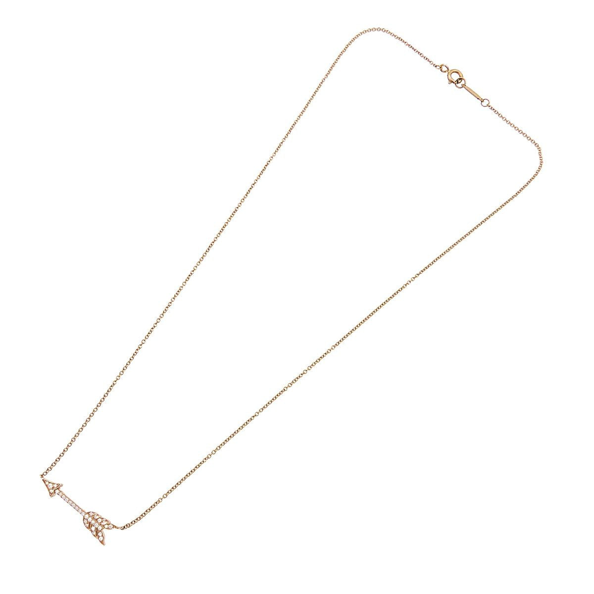 Tiffany & Co Arrow Necklace Pink Gold 18k Diamond — view 2