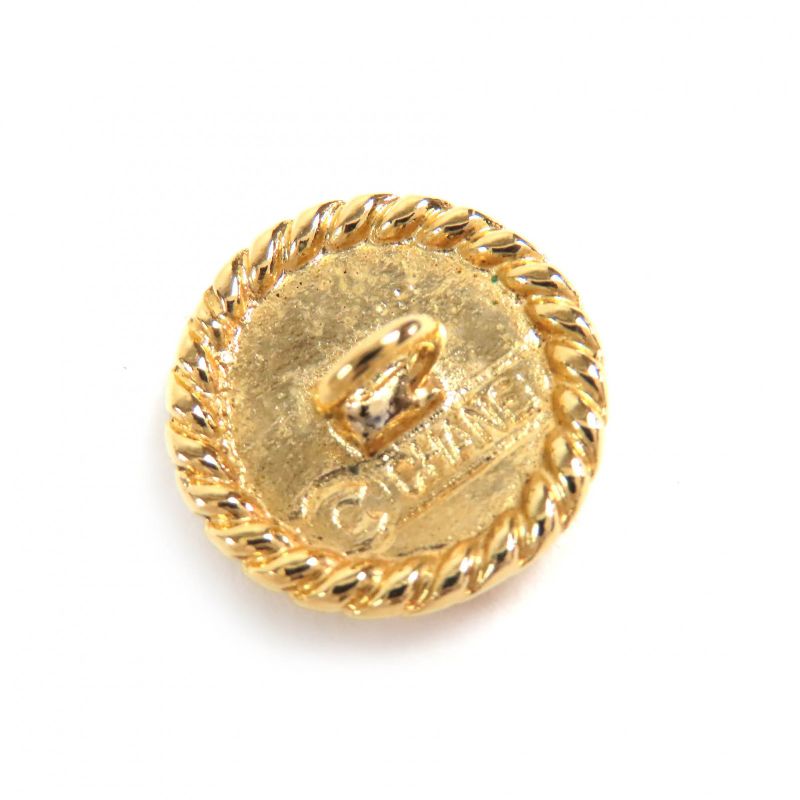 CHANEL Vintage Four Leaves Clover Flower Floral Buttons Set Of 10 Gold Women's