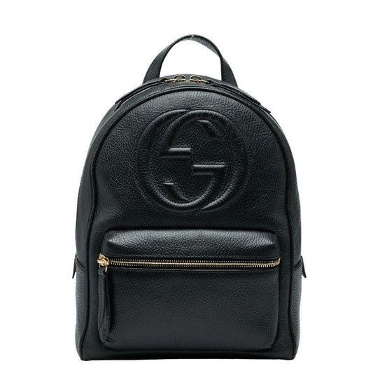 Gucci Soho Interlocking Backpack Black Leather