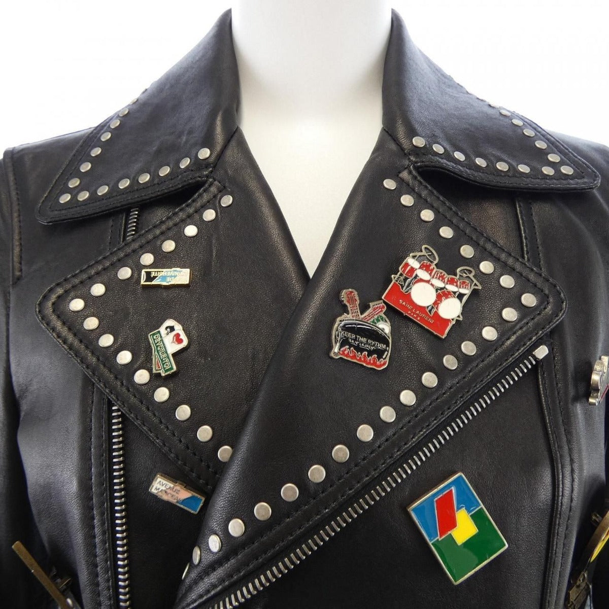 Saint Laurent Leather Jacket Black 36 — view 5