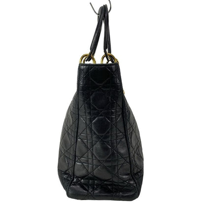 Dior/christian Dior Handbag Lady Dior Large Bag Black Leather