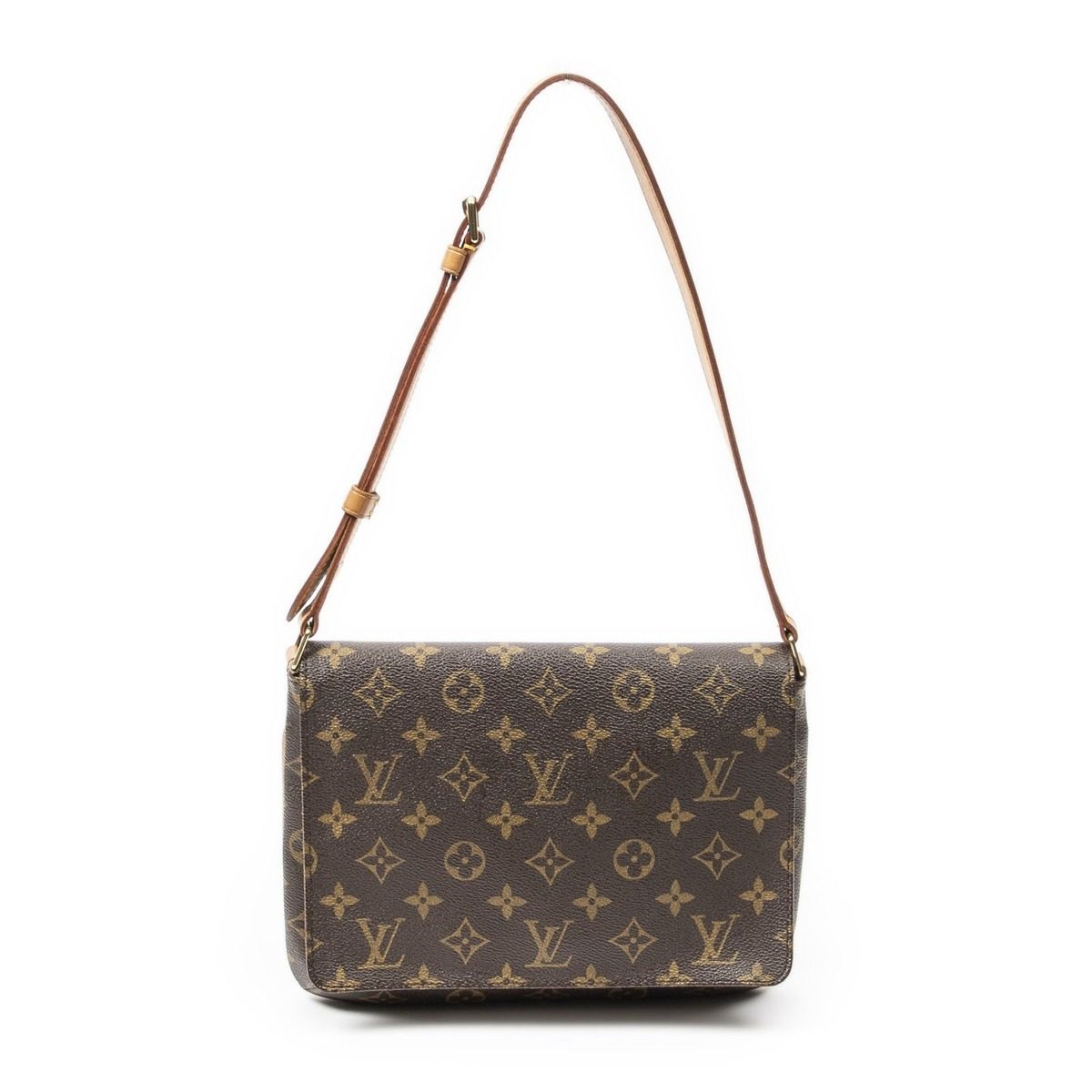 Louis Vuitton Musette Tango Brown Monogram Canvas Messenger Bag