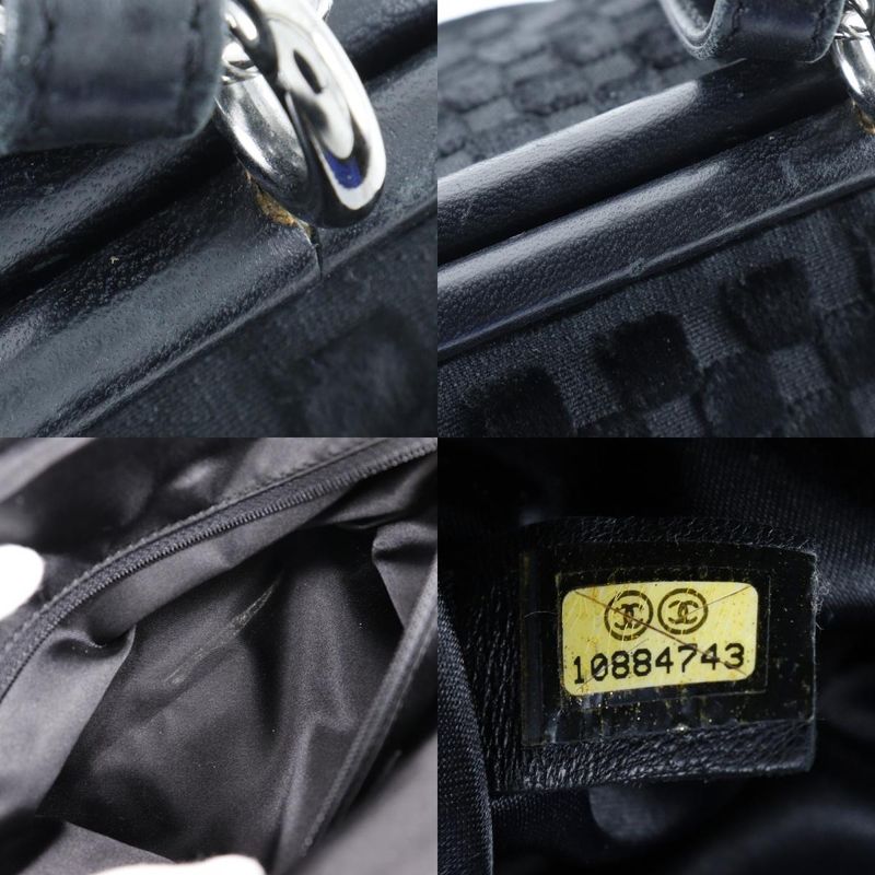 Chanel Chain Shoulder Coco Mark Clasp 2WAY A33096 Velour Black Ladies Shoulder