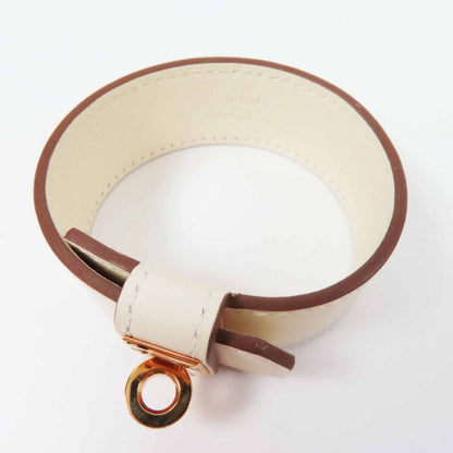 Hermes Kelly Twist PM Rose Gold Hardware Bracelet Swift Nata T2 B Engraved Box