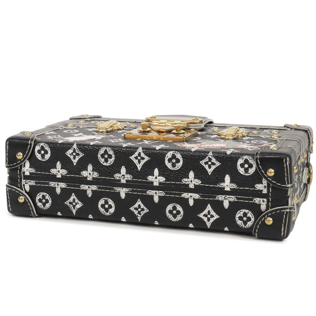 Louis Vuitton Cat Gram Petit Marl Black Transformed Monogram Shoulder Bag — view 3