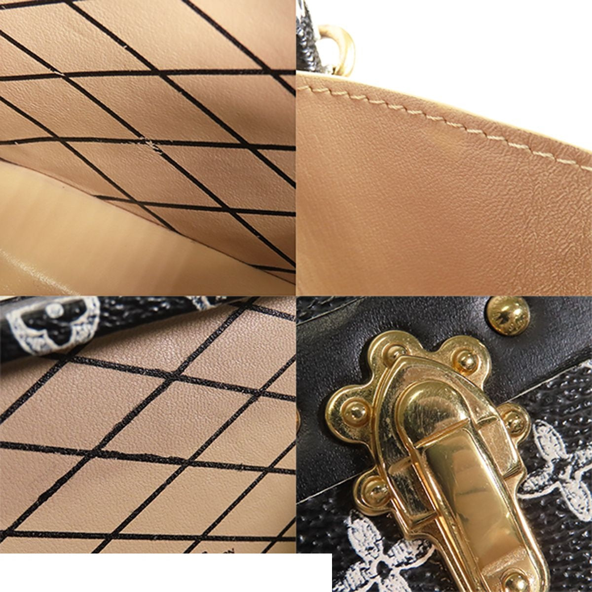 Louis Vuitton Cat Gram Petit Marl Black Transformed Monogram Shoulder Bag — view 8