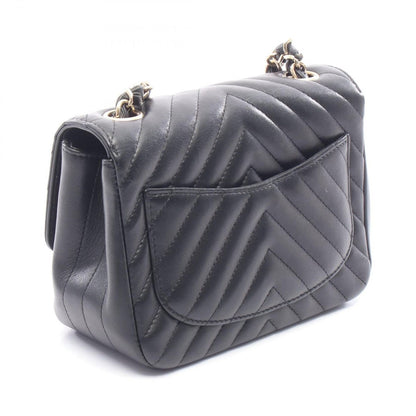 Chanel Shoulder Bag Chevron Stitch Mini Black Lambskin — view 2