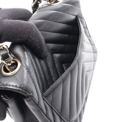 Chanel Shoulder Bag Chevron Stitch Mini Black Lambskin — view 6