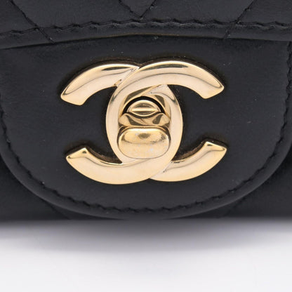 Chanel Shoulder Bag Chevron Stitch Mini Black Lambskin — view 9