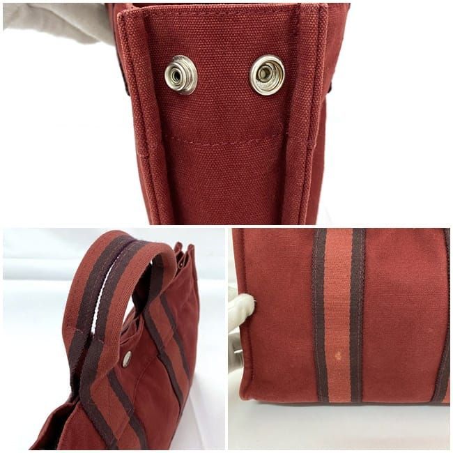 Hermes Handbag Fourre Tout PM Ec21452 Red Excellent Condition