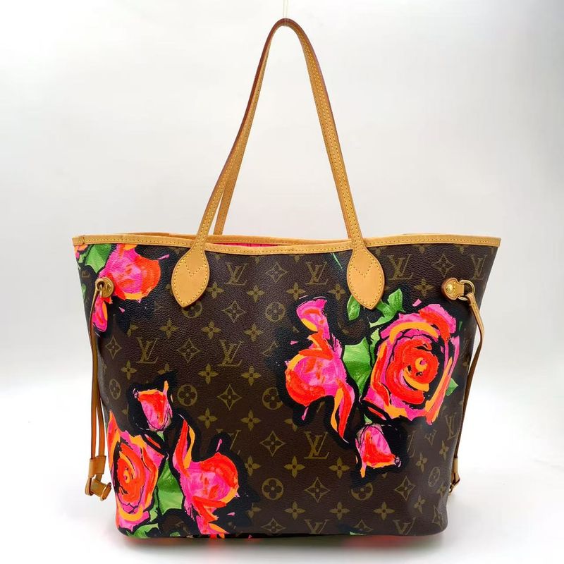 Louis Vuitton Neverfull MM Monogram Rose Monogram Rose Leather X PVC Pink X