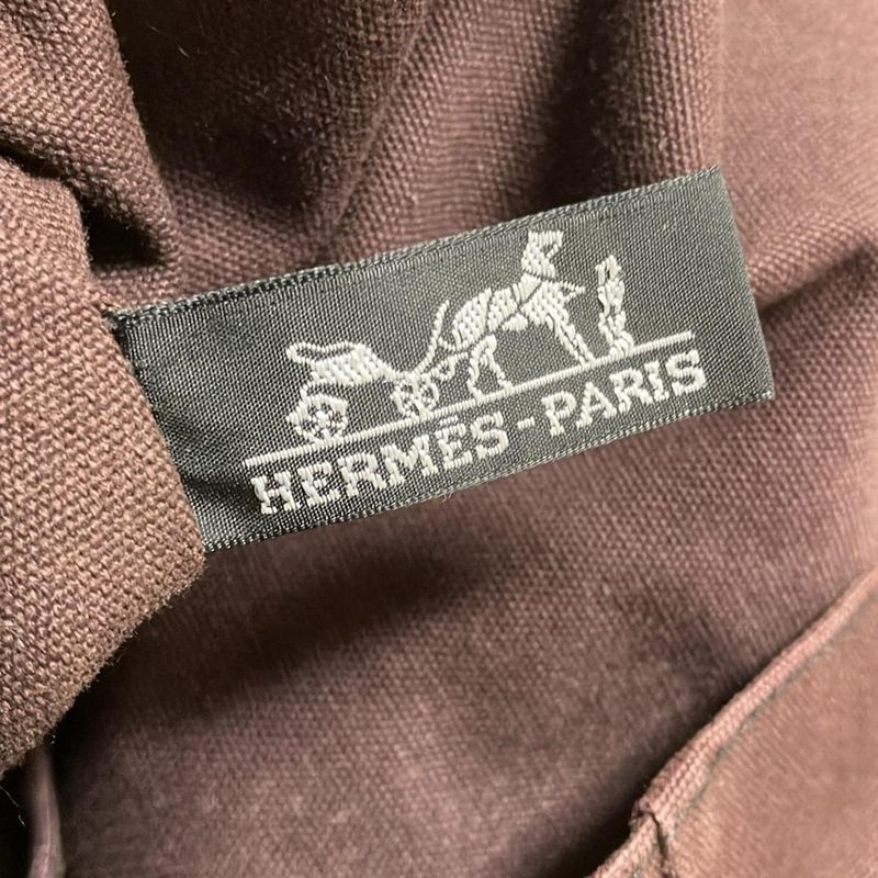 Hermes Fourre Tout Cabas Bag Black And Dark Brown