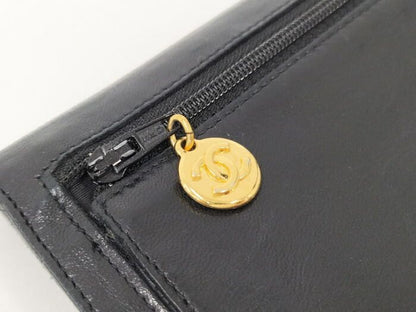 Chanel Bifold Wallet Coco Lambskin Black