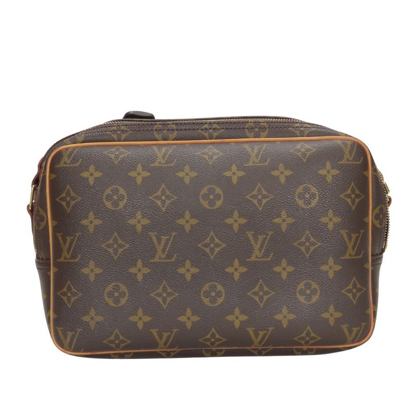Louis Vuitton Shoulder Bag Reporter PM M45254 Monogram Nubuck Brown Crossbody