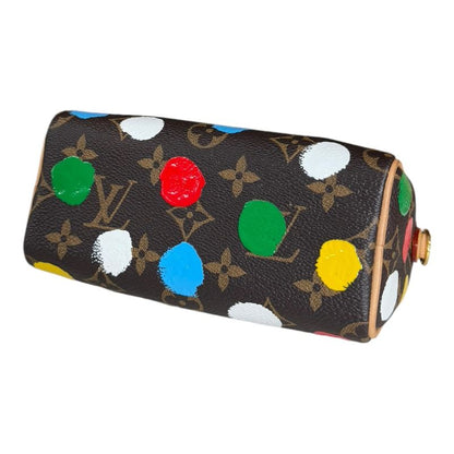 Louis Vuitton Yayoi Kusama Collaboration Nano Speedy Monogram Shoulder Bag