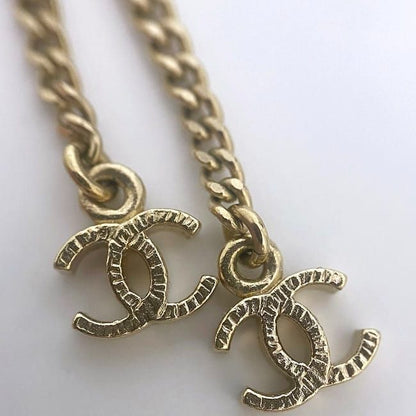 Chanel CC Long Necklace Gold Coco Mark GP A12