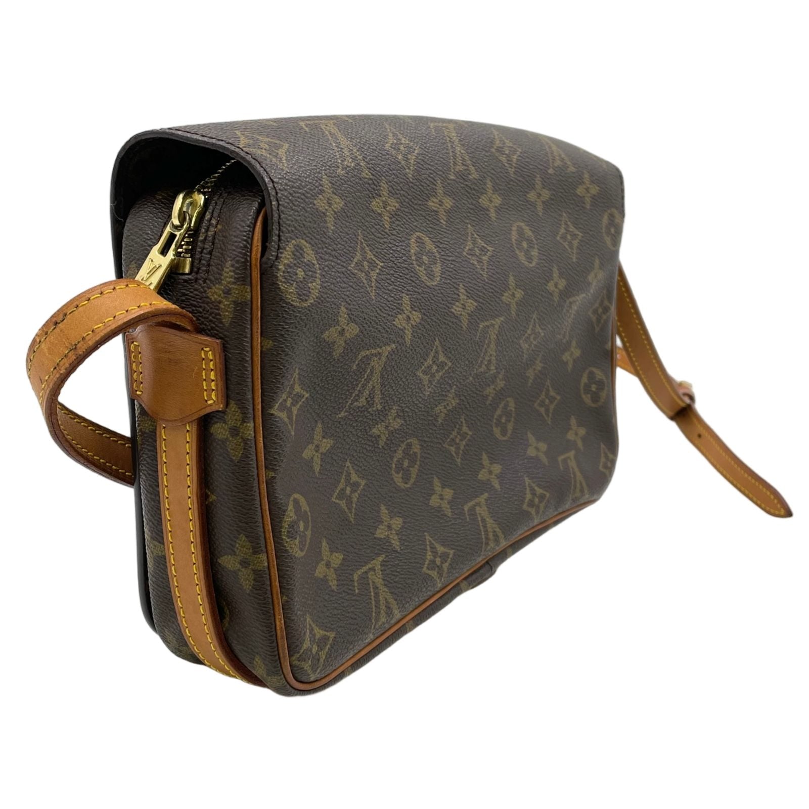Louis Vuitton Saint Germain 28 Monogram Leather Brown Shoulder Bag Gold — view 2