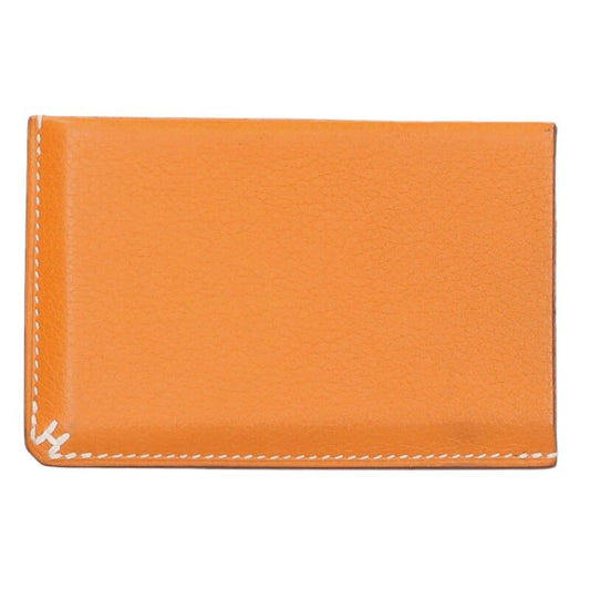 Hermes H Sériere Engraved B Evercolor Leather Card Case Men's