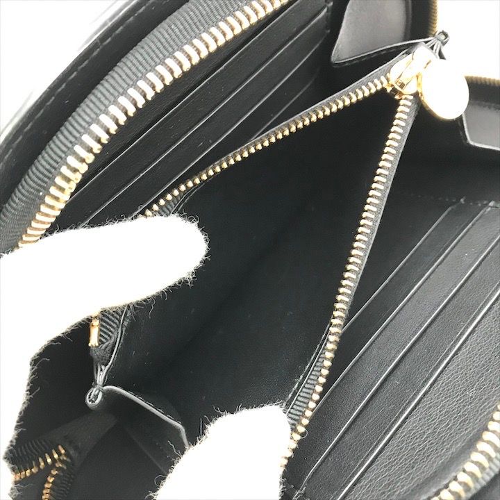 Tiffany & Co Half Moon Leather Wallet Clutch Black