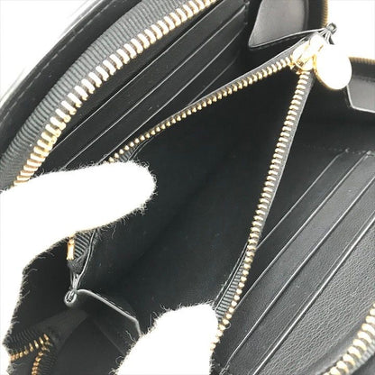 Tiffany & Co Half Moon Leather Wallet Clutch Black