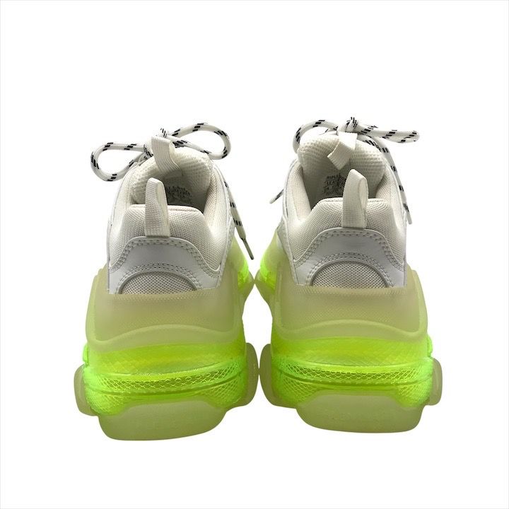 Balenciaga Triple S Clear Sole Sneakers White Green Shoes