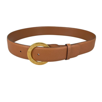Bvlgari Leather Brown Belt Gold — view 2