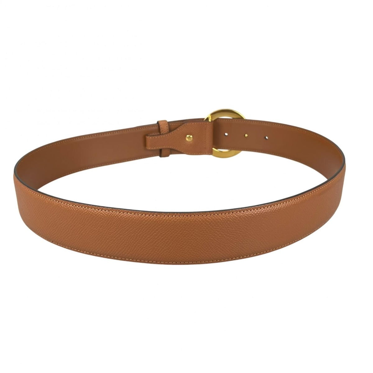 Bvlgari Leather Brown Belt Gold — view 3