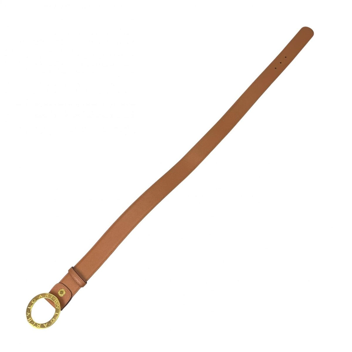 Bvlgari Leather Brown Belt Gold — view 4