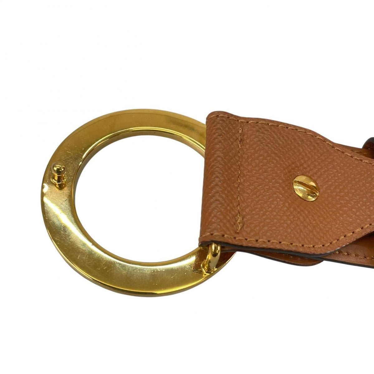 Bvlgari Leather Brown Belt Gold — view 6