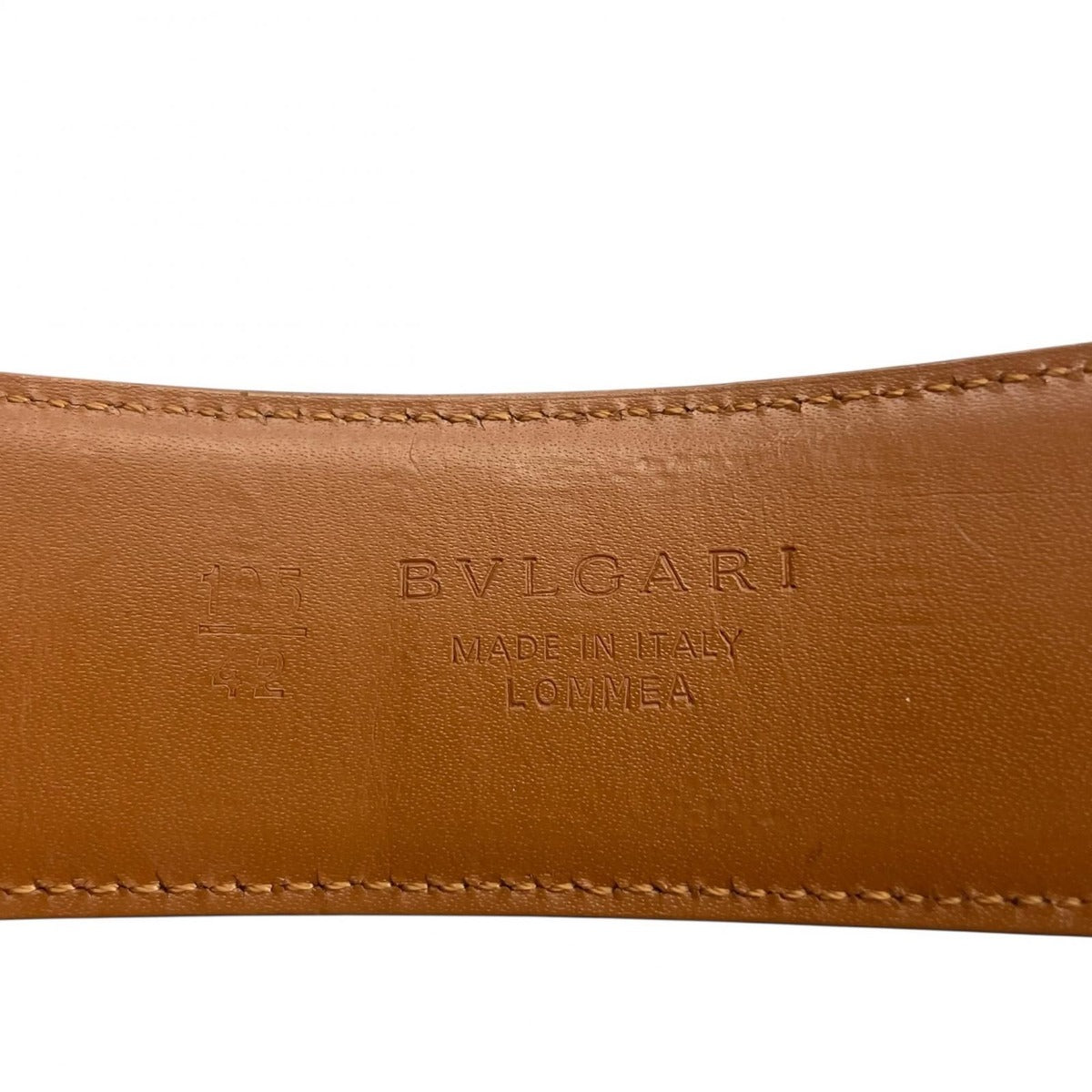 Bvlgari Leather Brown Belt Gold — view 9