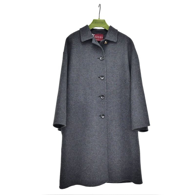 Gucci Wool Long Coat 40 Size Gray 24-25 AW Outerwear