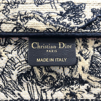 Christian DIOR Book Tote Medium Toile De Jouy Sauvage Tote Bag Navy Taiga -