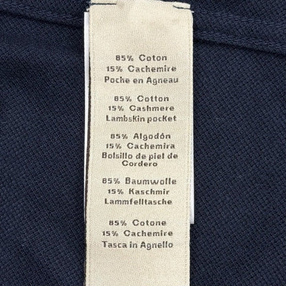 Hermes Cotton Cashmere Pocket Crew Neck Short Sleeve T-Shirt Navy — view 7