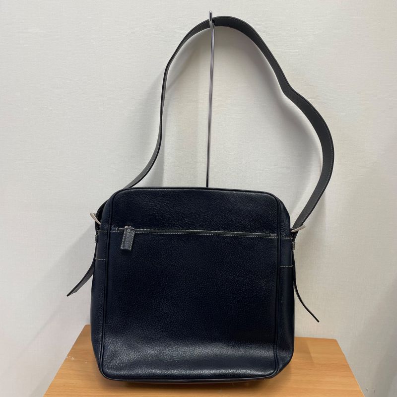 Prada Shoulder Bag Leather Black with Tear Inside A25-2693