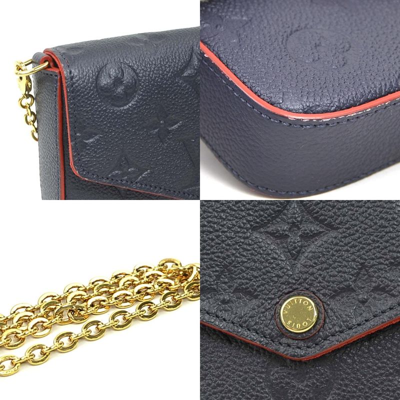 Louis Vuitton Chain Wallet Crossbody Shoulder Bag Monogram Empreinte Pochette
