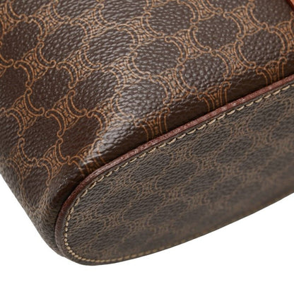 Celine Macadam Vanity Bag Shoulder Bag 2WAY Brown PVC Leather Women Celine