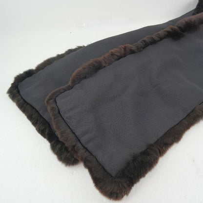 Chanel Rabbit Fur And Silk Black Women's Stole