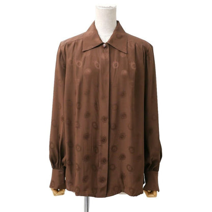 Dior Vintage Long Sleeve Shirt M Silk Satin Cdlogo