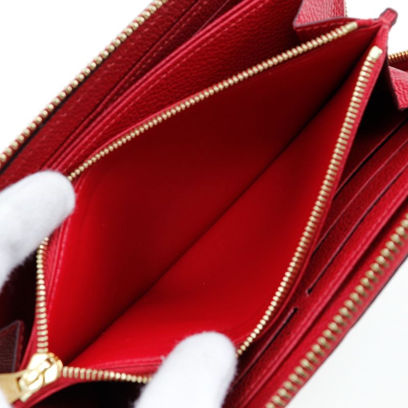 Louis Vuitton Zippy Wallet M60737 Monogram Empreinte Threes Red Sp0149 Ladies