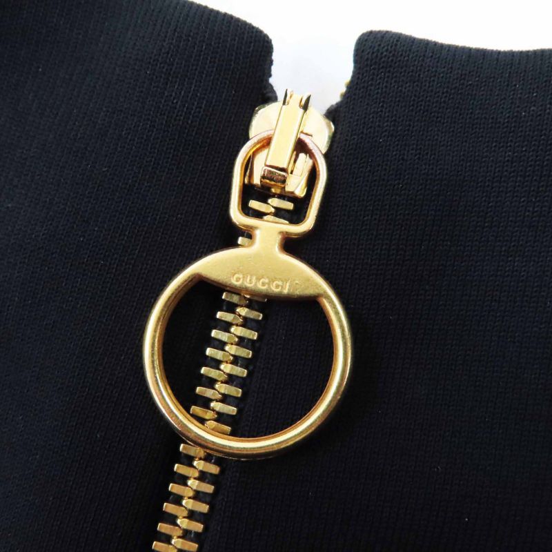 Gucci 445275 Ruffle Design With GG Pearl Buttons Ribbon Short Sleeves Dress