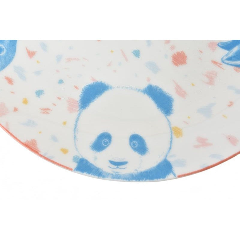 Hermes Dessert Plate Baby Tableware Passepasse Animal Print Pink Multi — view 4