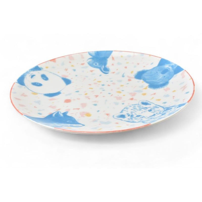 Hermes Dessert Plate Baby Tableware Passepasse Animal Print Pink Multi — view 8