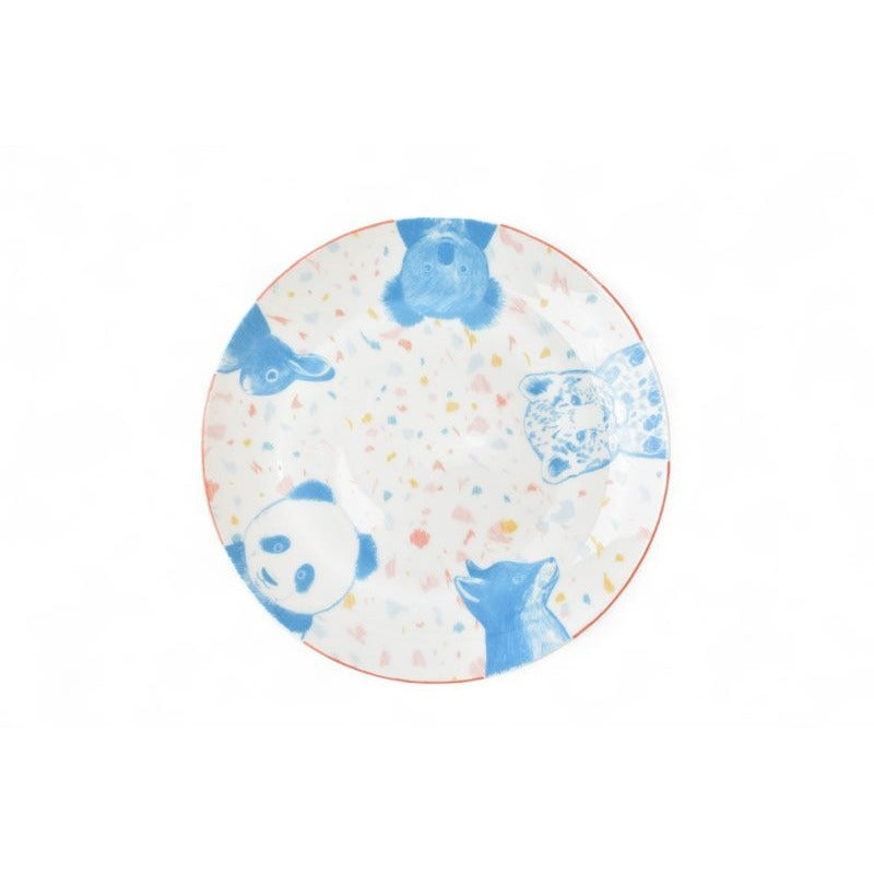 Hermes Dessert Plate Baby Tableware Passepasse Animal Print Pink Multi