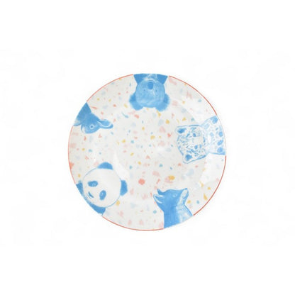 Hermes Dessert Plate Baby Tableware Passepasse Animal Print Pink Multi