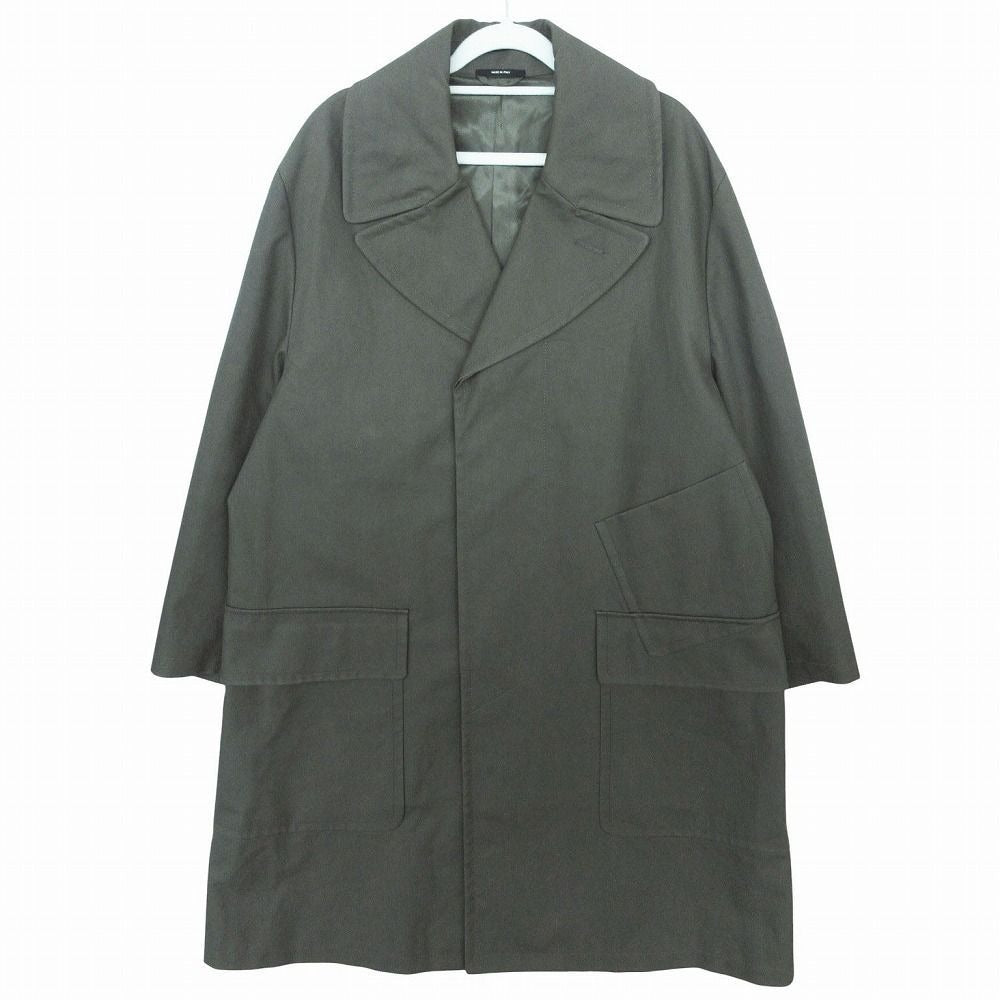 Hermes Single Trench Coat Outer Khaki 48