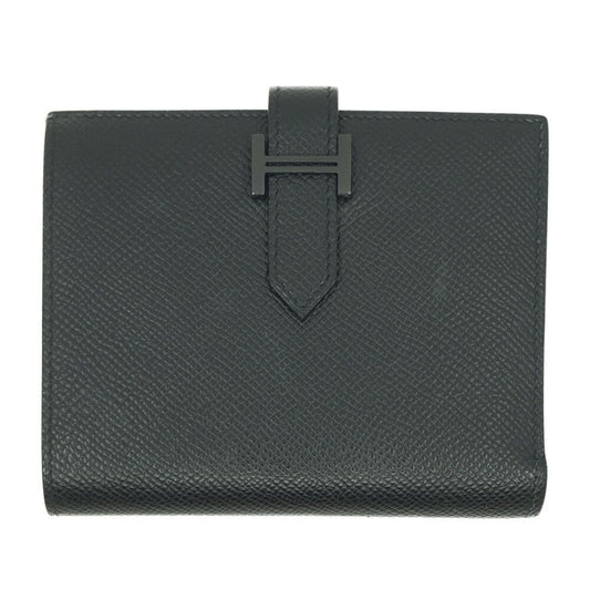 Hermes Bearn Compact Mini Wallet Manufactured Black