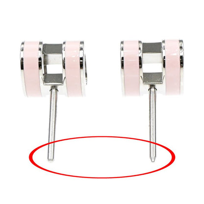 Hermes Earrings Pop Ash Mini H Pair Pink Silver Color Jewelry Others