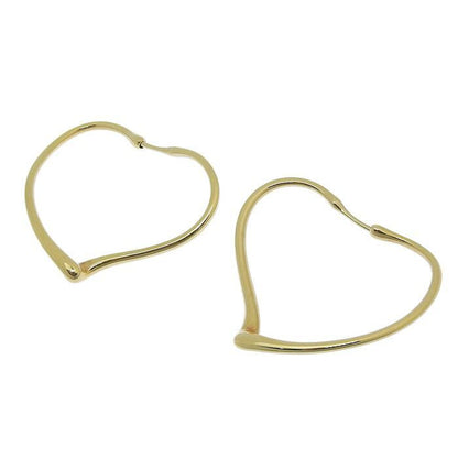 Tiffany & Co Tiffany & Co Open Heart Hoop Earrings Small 18K Yellow Gold 750