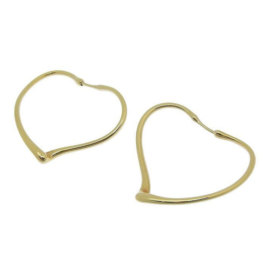 Tiffany & Co Tiffany & Co Open Heart Hoop Earrings Small 18K Yellow Gold 750